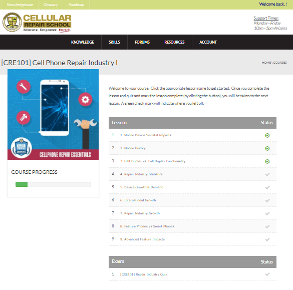 course-interface